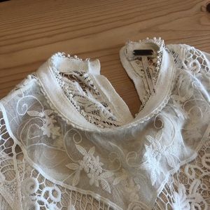 Free People crochet lace top - white